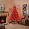 Northlight; Northlight 6ft. Unlit Scarlett Red Pine Artificial Christmas Tree; Category:Shop All Christmas Trees; Image:3